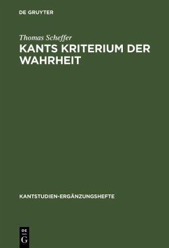 Kants Kriterium der Wahrheit (eBook, PDF) - Scheffer, Thomas