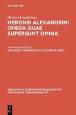 Heronis Alexandrini opera quae supersunt omnia. Pneumatica et automata (eBook, PDF)
