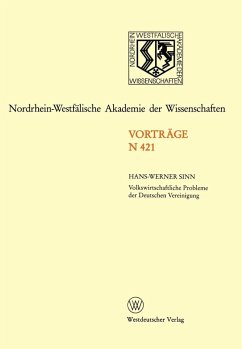 Volkswirtschaftliche Probleme der Deutschen Vereinigung (eBook, PDF) - Sinn, Hans-Werner