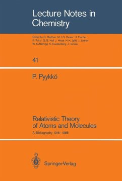 Relativistic Theory of Atoms and Molecules (eBook, PDF) - Pyykkö, Pekka