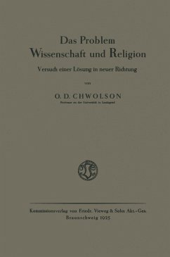 Cover Das Problem Wissenschaft und Religion (eBook, PDF)