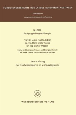 Cover Untersuchung der Kraftwerkreserve im Verbundsystem (eBook, PDF)