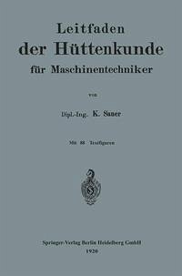 Cover Leitfaden der Hüttenkunde für Maschinentechniker (eBook, PDF)