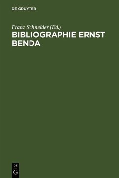 Bibliographie Ernst Benda (eBook, PDF)