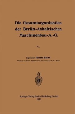 Cover Die Gesamtorganisation der Berlin-Anhaltischen Maschinenbau-A.-G. (eBook, PDF)