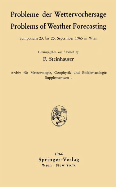 Probleme der Wettervorhersage / Problems of Weather Forecasting (eBook, PDF) Probleme der Wettervorhersage / Problems of Weather Forecasting (eBook, PDF)