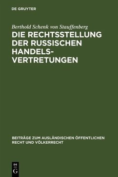 Cover Die Rechtsstellung der russischen Handelsvertretungen (eBook, PDF)