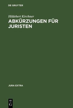 Abkürzungen für Juristen (eBook, PDF) Cover Abkürzungen für Juristen (eBook, PDF)
