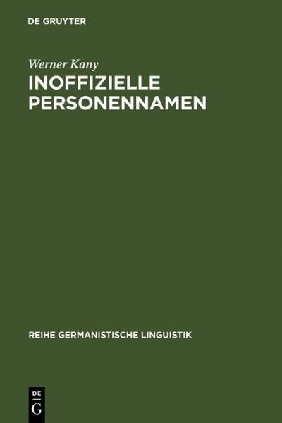 Inoffizielle Personennamen (eBook, PDF) Inoffizielle Personennamen (eBook, PDF)