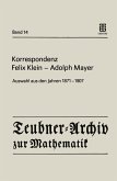 Korrespondenz Felix Klein - Adolph Mayer (eBook, PDF)