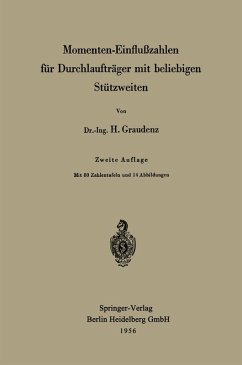 Momenten-Einflußzahlen für Durchlaufträger mit beliebigen Stützweiten (eBook, PDF) - Graudenz, Heinz