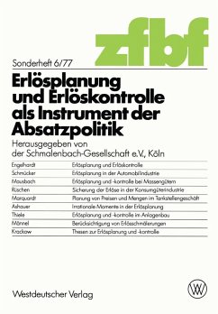 Erlösplanung und Erlöskontrolle als Instrument der Absatzpolitik (eBook, PDF) - Loparo, Kenneth A.