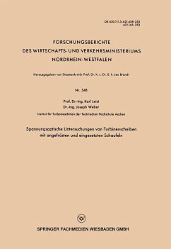 Cover Spannungsoptische Untersuchungen von Turbinenscheiben mit angefrästen und eingesetzten Schaufeln (eBook, PDF)
