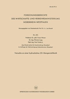 Cover Versuche an einer hydraulischen 25 t-Stangenziehbank (eBook, PDF)