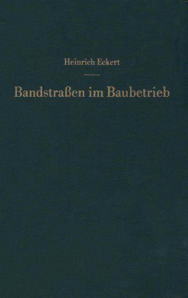 Bandstraßen im Baubetrieb (eBook, PDF)
