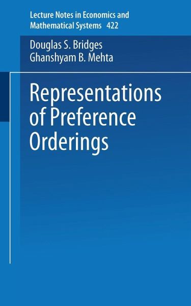 Representations of Preferences Orderings (eBook, PDF) Representations of Preferences Orderings (eBook, PDF)