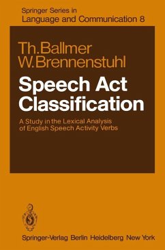 Speech Act Classification (eBook, PDF) - Ballmer, T.; Brennstuhl, W.