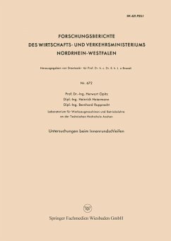 Untersuchungen beim Innenrundschleifen (eBook, PDF) - Opitz, Herwart