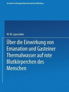 Cover Über die Einwirkung von Emanation und Gasteiner Thermalwasser auf rote Blutkörperchen des Menschen (eBook, PDF)