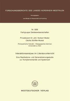 Interaktionsanalyse im Literaturunterricht (eBook, PDF)