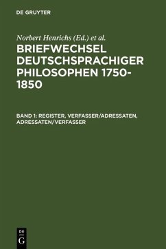 Briefwechsel deutschsprachiger Philosophen 1750-1850 (eBook, PDF)