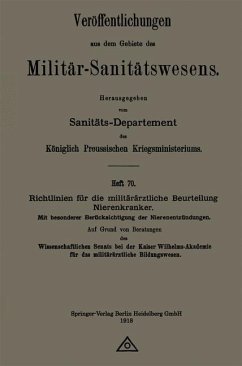 Cover Richtlinien für die militärärztliche Beurteilung Nierenkranker (eBook, PDF)
