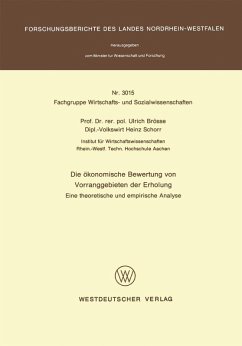 Die ökonomische Bewertung von Vorranggebieten der Erholung (eBook, PDF) - Brösse, Ulrich