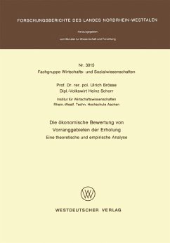 Cover Die ökonomische Bewertung von Vorranggebieten der Erholung (eBook, PDF)