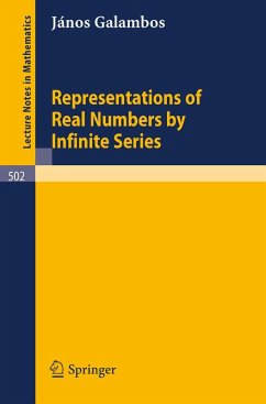 Representations of Real Numbers by Infinite Series (eBook, PDF) - Galambos, Janos