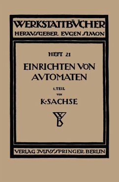 Das Einrichten von Automaten (eBook, PDF) - Sachse, Karl