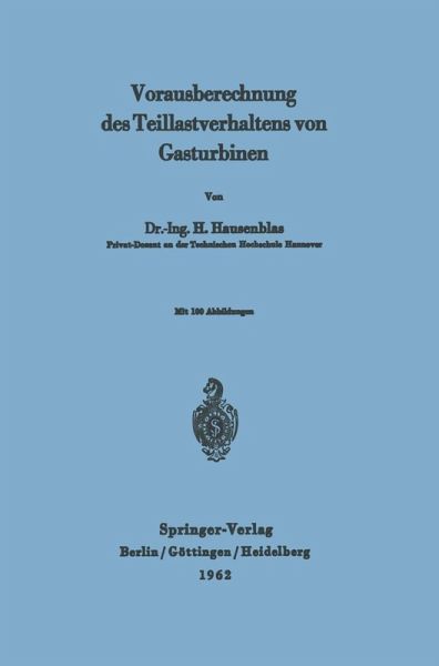 Vorausberechnung des Teillastverhaltens von Gasturbinen (eBook, PDF)