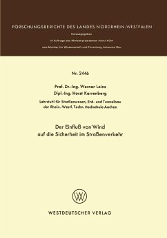 Der Einfluß von Wind auf die Sicherheit im Straßenverkehr (eBook, PDF) - Leins, Werner