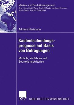 Kaufentscheidungsprognose auf Basis von Befragungen (eBook, PDF) - Hartmann, Adriane