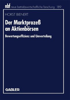 Der Marktprozeß an Aktienbörsen (eBook, PDF) - Bienert, Horst