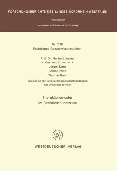 Cover Interaktionsmuster im Gehörlosenunterricht (eBook, PDF)