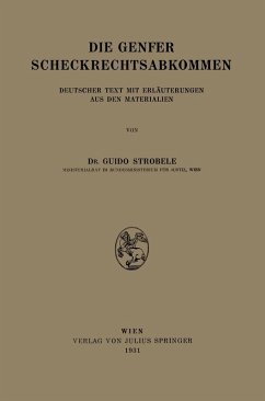 Die Genfer Scheckrechtsabkommen (eBook, PDF) - Strobele, Na