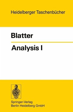 Analysis I (eBook, PDF) - Blatter, C.