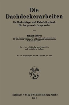 Die Dachdeckerarbeiten (eBook, PDF) - Meyer, Johann