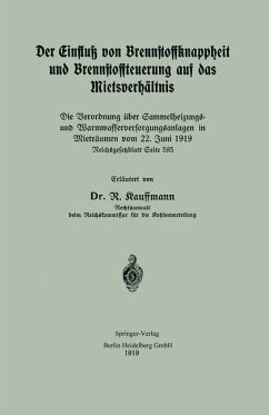 Cover Der Einfluß von Brennstoffknappheit und Brennstoffteuerung auf das Mietsverhältnis (eBook, PDF)