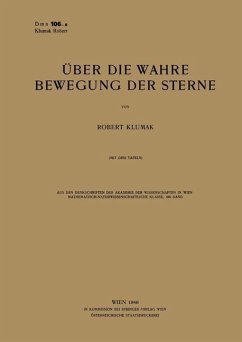 Über die Wahre Bewegung der Sterne (eBook, PDF) - Klumak, Robert
