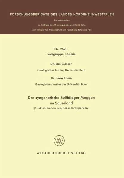 Das syngenetische Sulfidlager Meggen im Sauerland (eBook, PDF)
