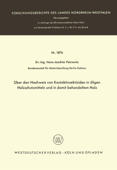Cover Über den Nachweis von Kontaktinsektiziden in öligen Holzschutzmitteln und in damit behandeltem Holz (eBook, PDF)