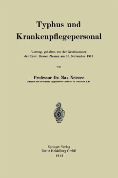 Cover Typhus und Krankenpflegepersonal (eBook, PDF)