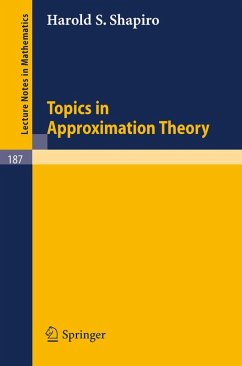 Topics in Approximation Theory (eBook, PDF) - Shapiro, Harold S.