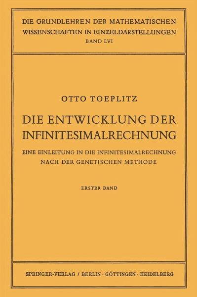 Die Entwicklung der Infinitesimalrechnung (eBook, PDF) Die Entwicklung der Infinitesimalrechnung (eBook, PDF)