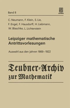 Cover Leipziger mathematische Antrittsvorlesungen (eBook, PDF)