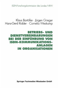 Cover Betriebs- und Dienstvereinbarungen bei der Einführung von ISDN-Kommunikationsanlagen in Organisationen (eBook, PDF)