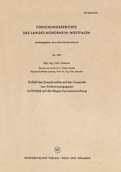 Cover Einfluß des Gasschwefels auf den Taupunkt von Verbrennungsgasen im Hinblick auf die Abgas-Korrosionswirkung (eBook, PDF)