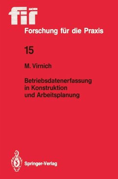 Betriebsdatenerfassung in Konstruktion und Arbeitsplanung (eBook, PDF) - Virnich, Martin