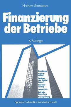 Cover Finanzierung der Betriebe (eBook, PDF)